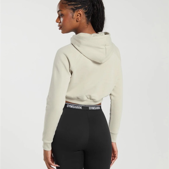 XS GYMSHARK TRAINING FLEECE CROPPED HOODIE - Picture 2 of 3